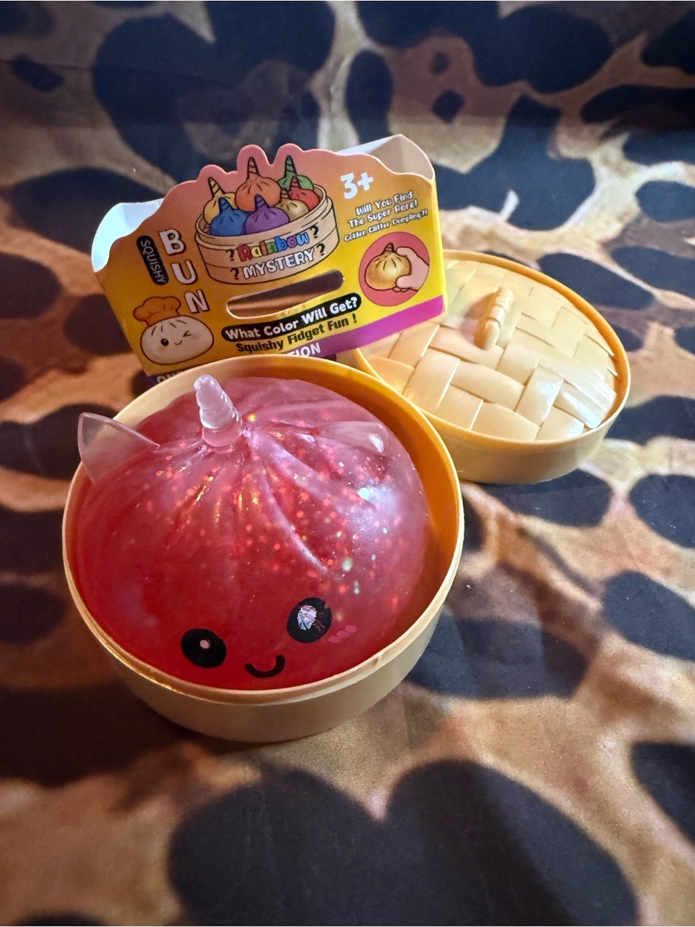 Rainbow Mystery Squishy Bun Kids Toy - Pink Unicorn
